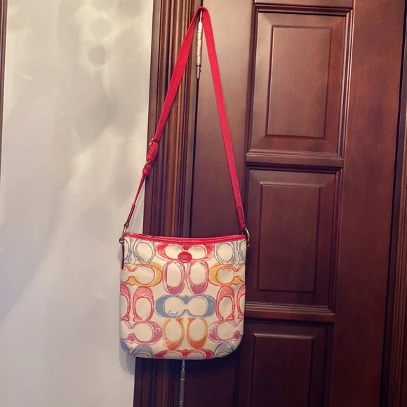 Authentic coach bag and wallet multicoloured canvas - Picture 13 of 14